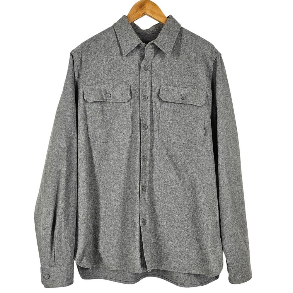 EDDIE BAUER MEN'S GRAY LONG SLEEVE COTTON SHIRT - SIZE MEDIUM - STYLE 1624871
